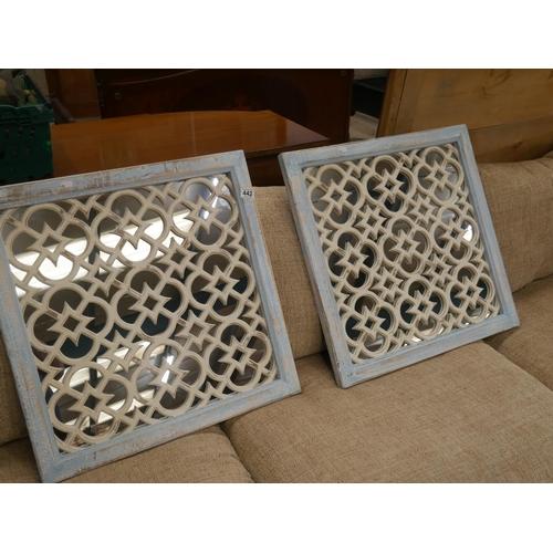 442 - PAIR OF NEW DECORATIVE MIRRORS