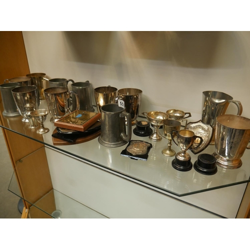 550 - LOT OF GOLF TROPHIES INCLUDING SOME SILVER