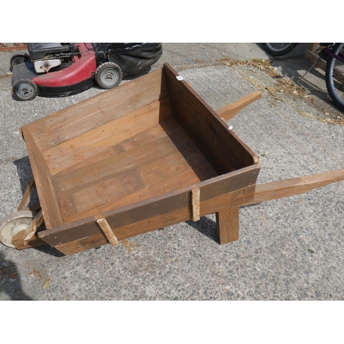 15 - WOODEN WHEELBARROW