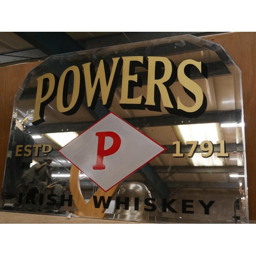 171 - LARGE HAND PAINTED POWERS WHISKEY SIGN