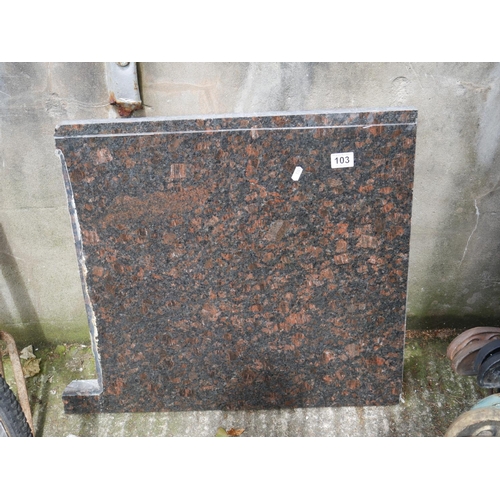 103 - SQUARE GRANITE SLAB