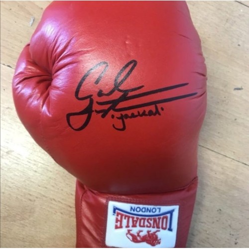 5 - PAIR OF BOXING GLOVES SIGNED BY CARL FRAMTON
DONATED BY CARL FRAMTON