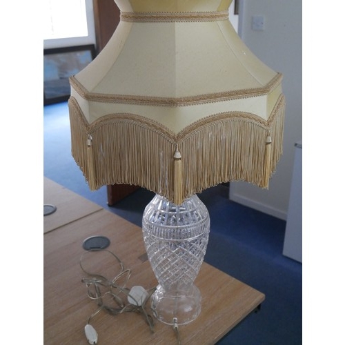 38 - WATERFORD TABLE LAMP 
DONATED BY SCARVA AUCTIONS