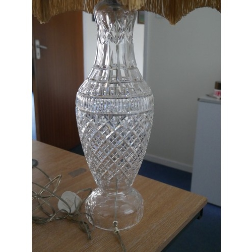 38 - WATERFORD TABLE LAMP 
DONATED BY SCARVA AUCTIONS