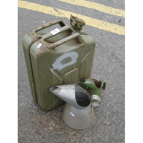 77 - JERRY CAN & 2 OIL JUGS