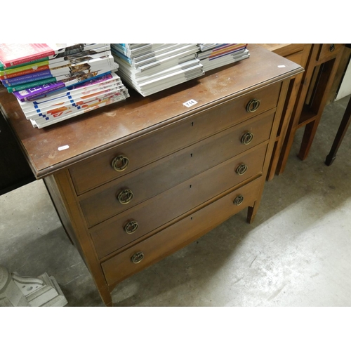 714 - MAHOGANY CHEST OF DRAWERS