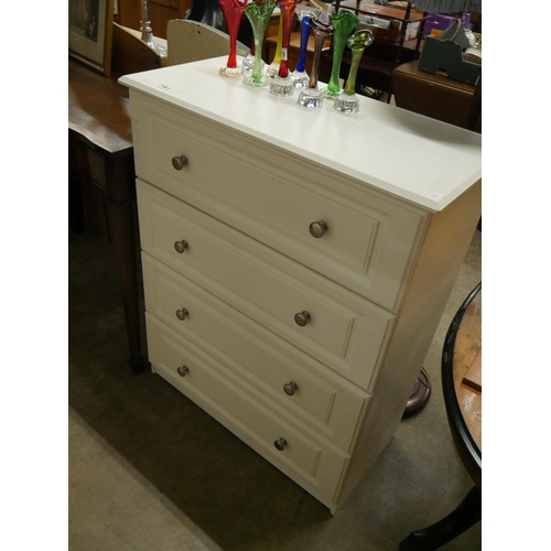 718 - WHITE CHEST OF DRAWERS