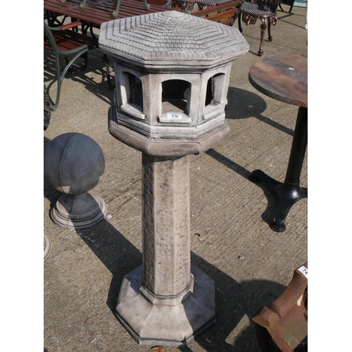 75 - CONCRETE BIRD HOUSE