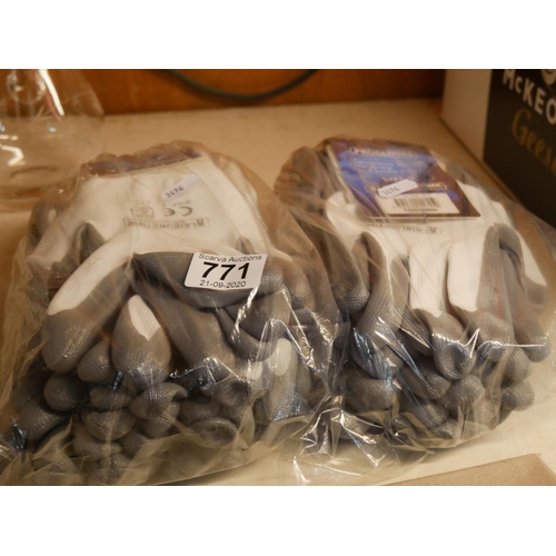 771 - 2 PACKS OF WORK GLOVES