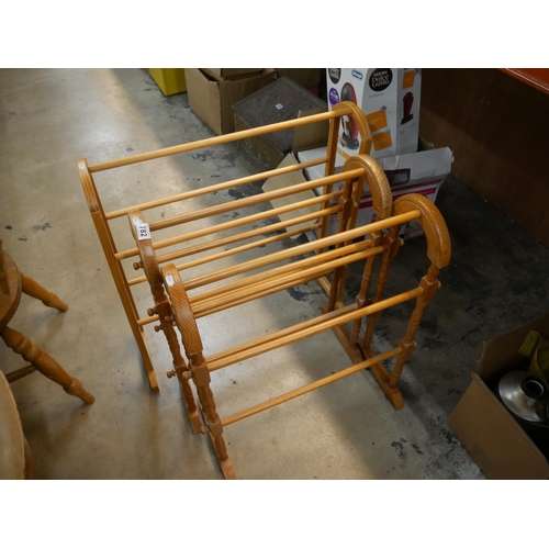 782 - 3 PINE TOWEL RAILS