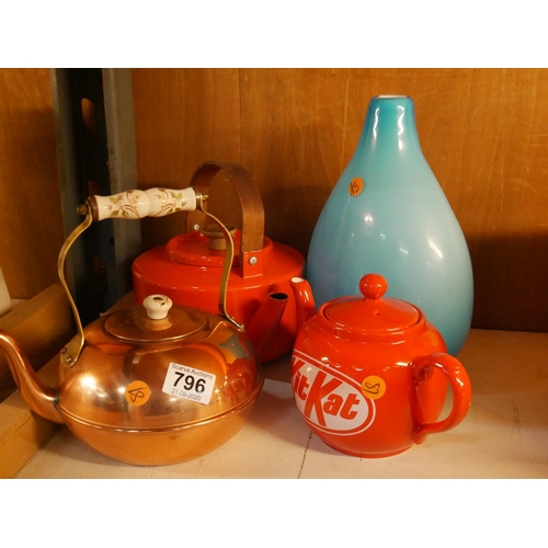 796 - SELECTION OF TEA POTS