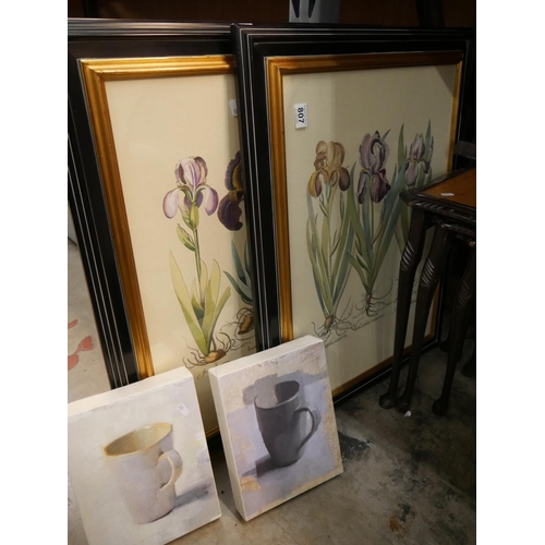 807 - 2 FRAMED PRINTS PLUS 2 BOX PRINTS