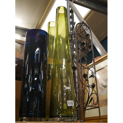 818 - VASES & WINE RACKS