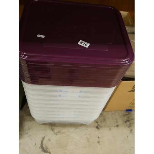 826 - LOT OF STORAGE BOXES