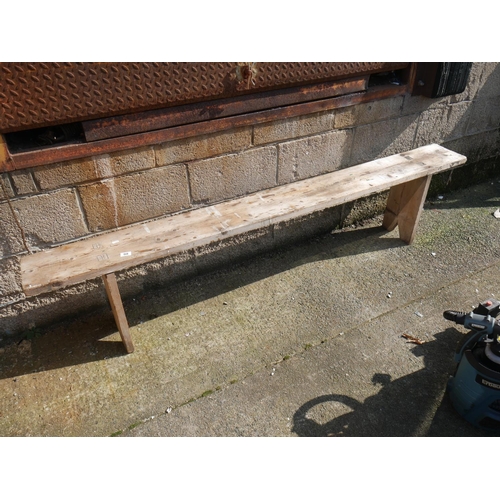 98 - WOODEN FORM BENCH