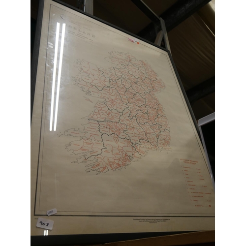 903 - FRAMED MAP