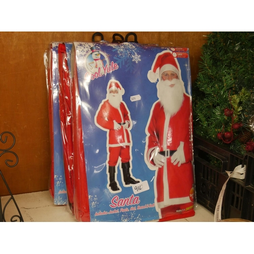 910 - 3 SANTA SUITS