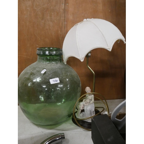 930 - CARBOY & FIGURINE LAMP