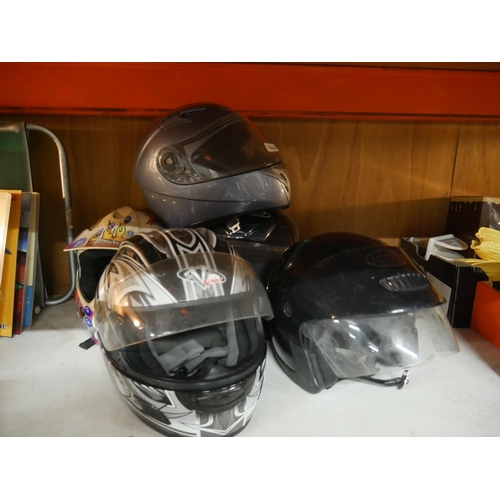 944 - LOT OF MOTORBIKE HELMETS