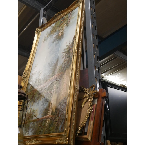 947 - FRAMED PRINT PLUS GILT FRAME ETC