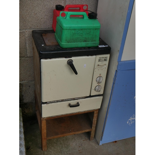 126 - BABY BELLING COOKER & 2 PETROL CANS