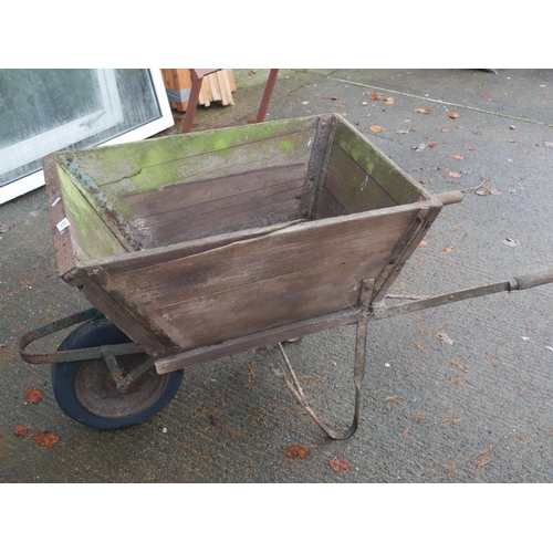 83 - WOODEN WHEELBARROW