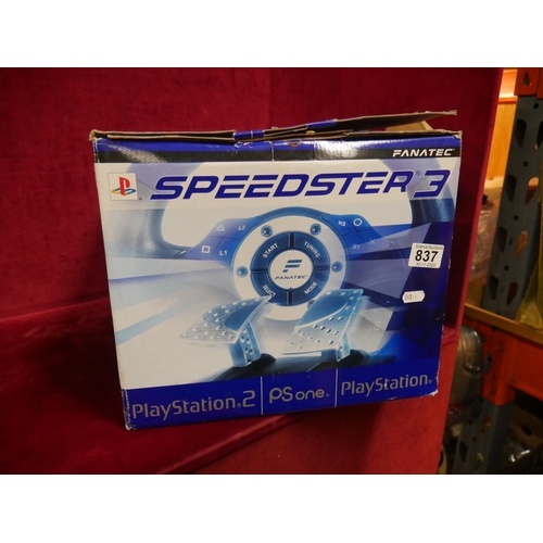 837 - PLAY STATION STEERING WHEEL