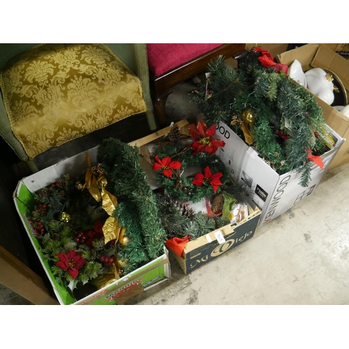 868 - 3 BOXES OF CHRISTMAS DECORATIONS