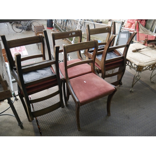 114 - 6 MAHOGANY DINING CHAIRS