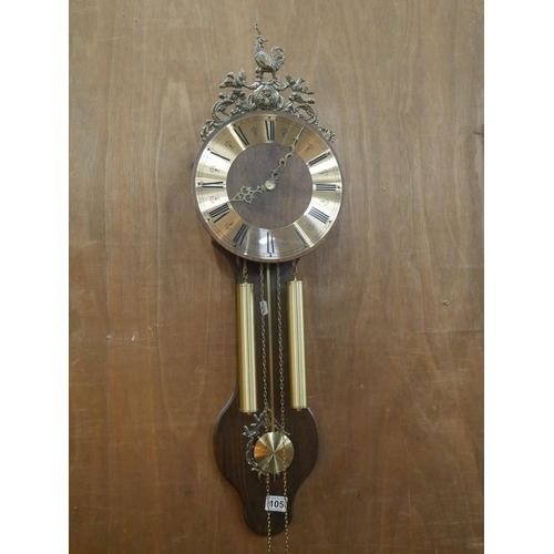 105 - DOUBLE WEIGHT WALL CLOCK