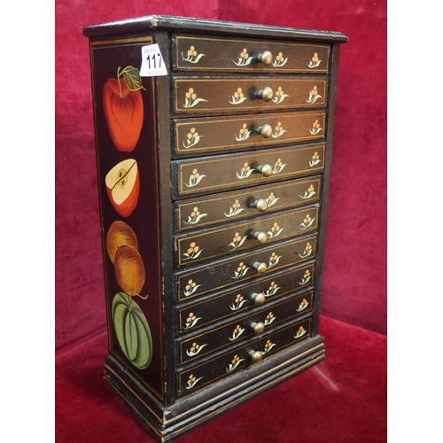 117 - PAINTED COLLECTORS CABINET