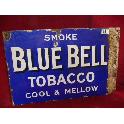 151 - BLUE BELL TOBACCO SIGN