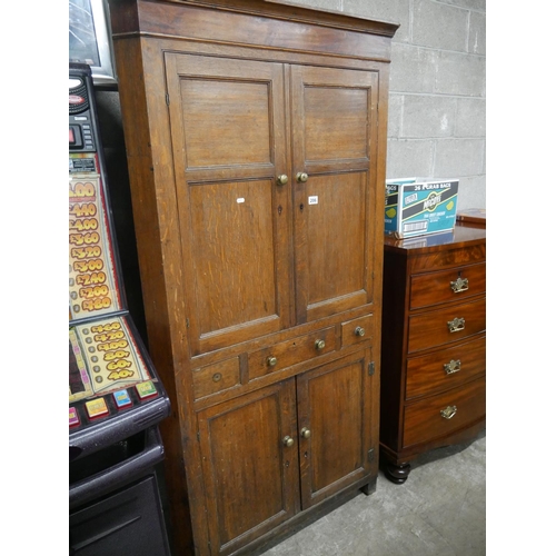 206 - GEORGIAN OAK CORNER CUPBOARD