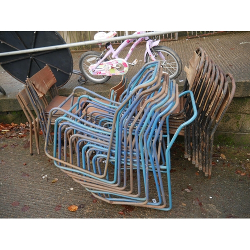 65 - LOT OF SCHOOL CHAIRS