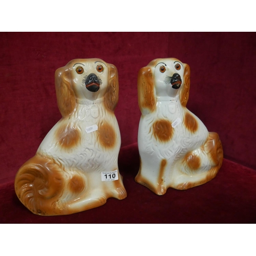 110 - PAIR OF STAFFORDSHIRE DOGS