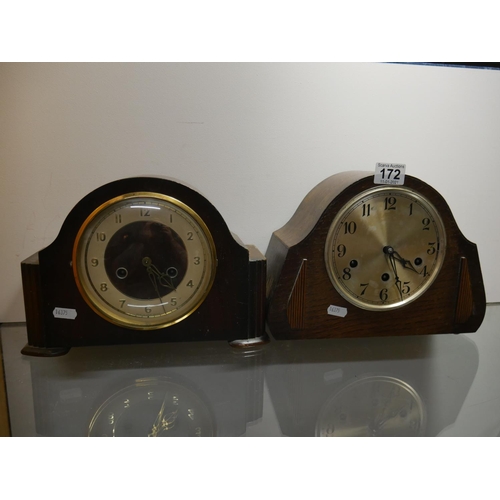 172 - 2 MANTLE CLOCKS