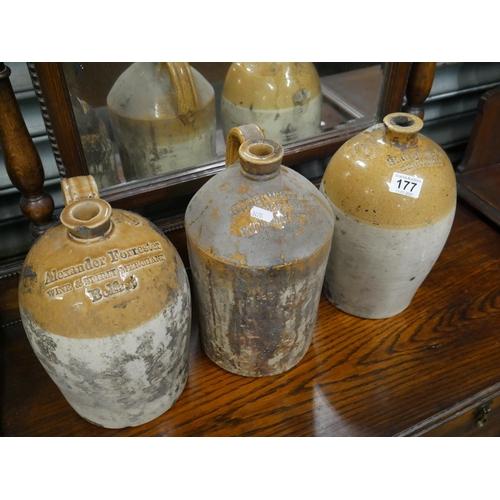 177 - 3 STONE JARS