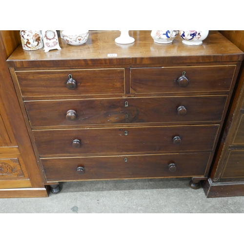 181 - VICTORIAN 2 OVER 3 CHEST OF DRAWERS