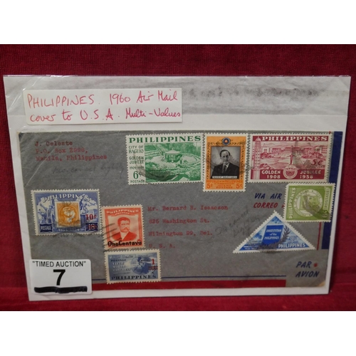 7 - PHILIPPINES 1960 AIR MAIL COVER