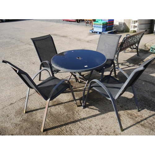 48 - PATIO TABLE & 4 CHAIRS