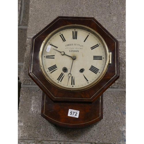 572 - CAMERER KUSS & CO OF LONDON WALL CLOCK