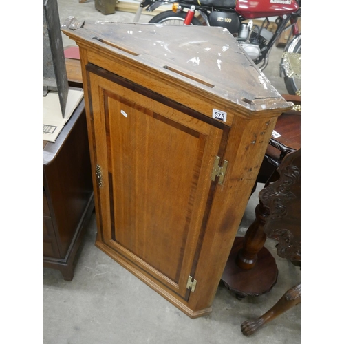 575 - EDWARDIAN CROSS BANDED HANGING CUPBOARD