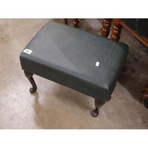 594 - LEATHER EFFECT FOOT STOOL