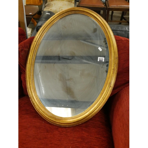 605 - GILT FRAMED MIRROR