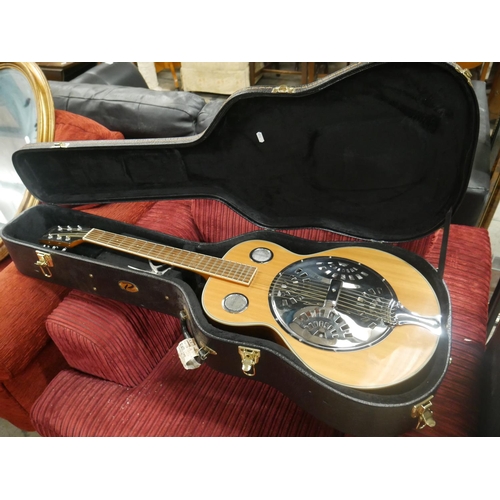 607 - ADAM BLACK RESONATOR GUITAR IN HARD CASE