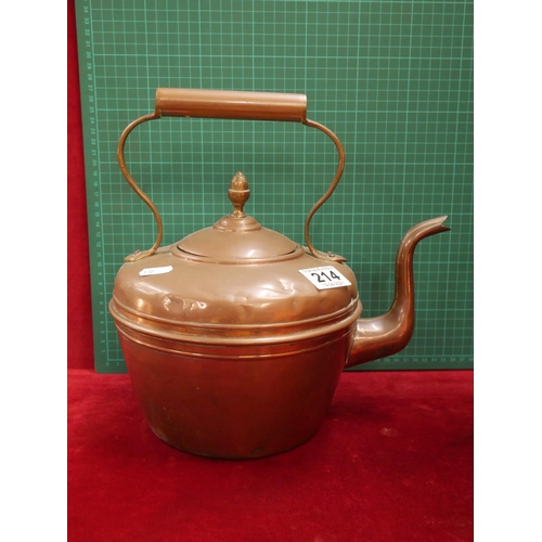 214 - LARGE COPPER KETTLE