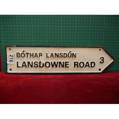 216 - LANDSDOWNE ROAD SIGN