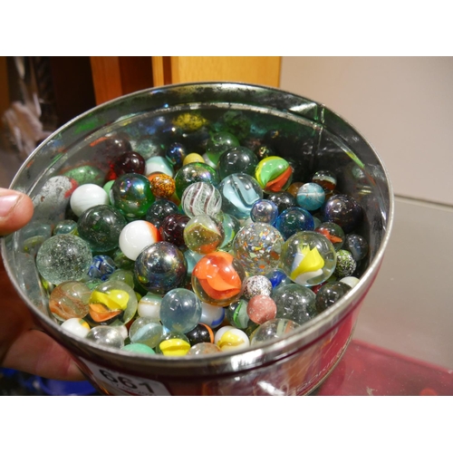 661 - BOX OF MARBLES