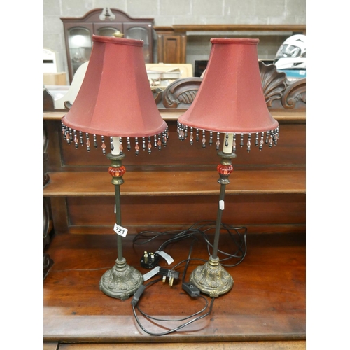 721 - PAIR OF TABLE LAMPS