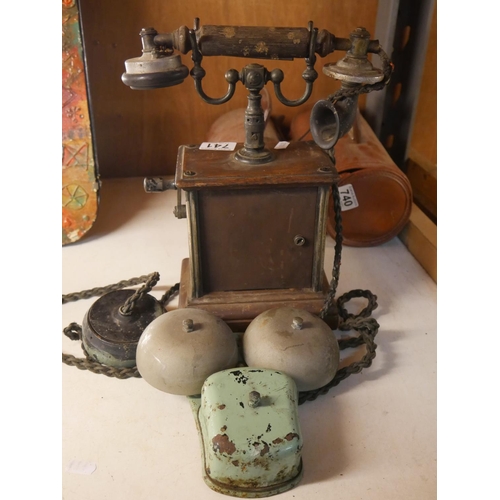 741 - VINTAGE TELEPHONE & BELLS